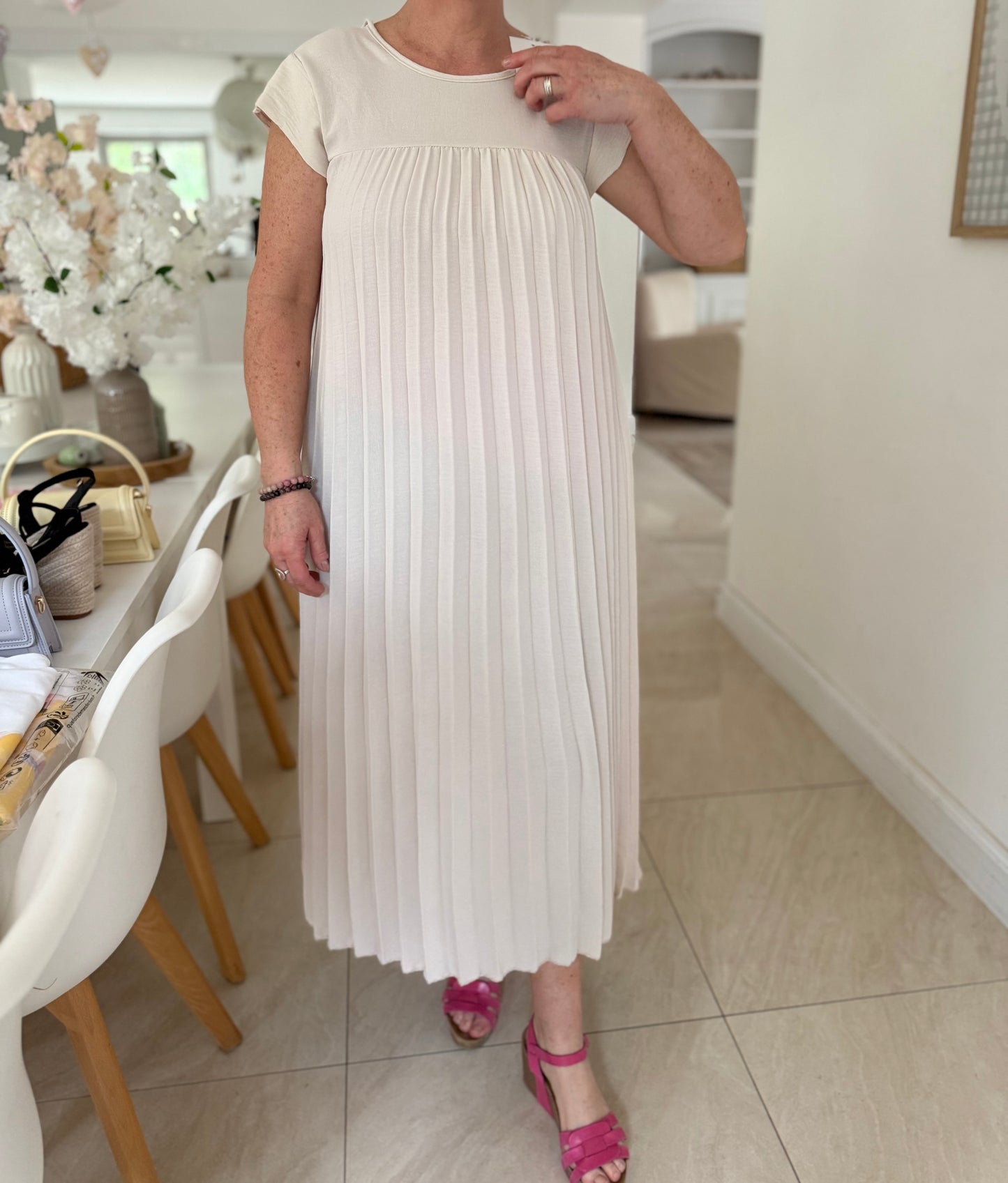 Robe plissée (plusieurs coloris)