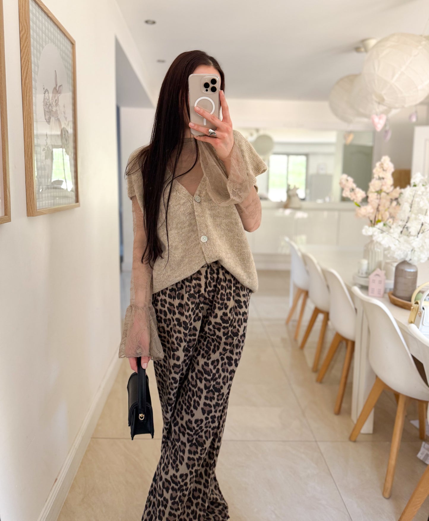 Pantalon Léopard en Coton Gaze