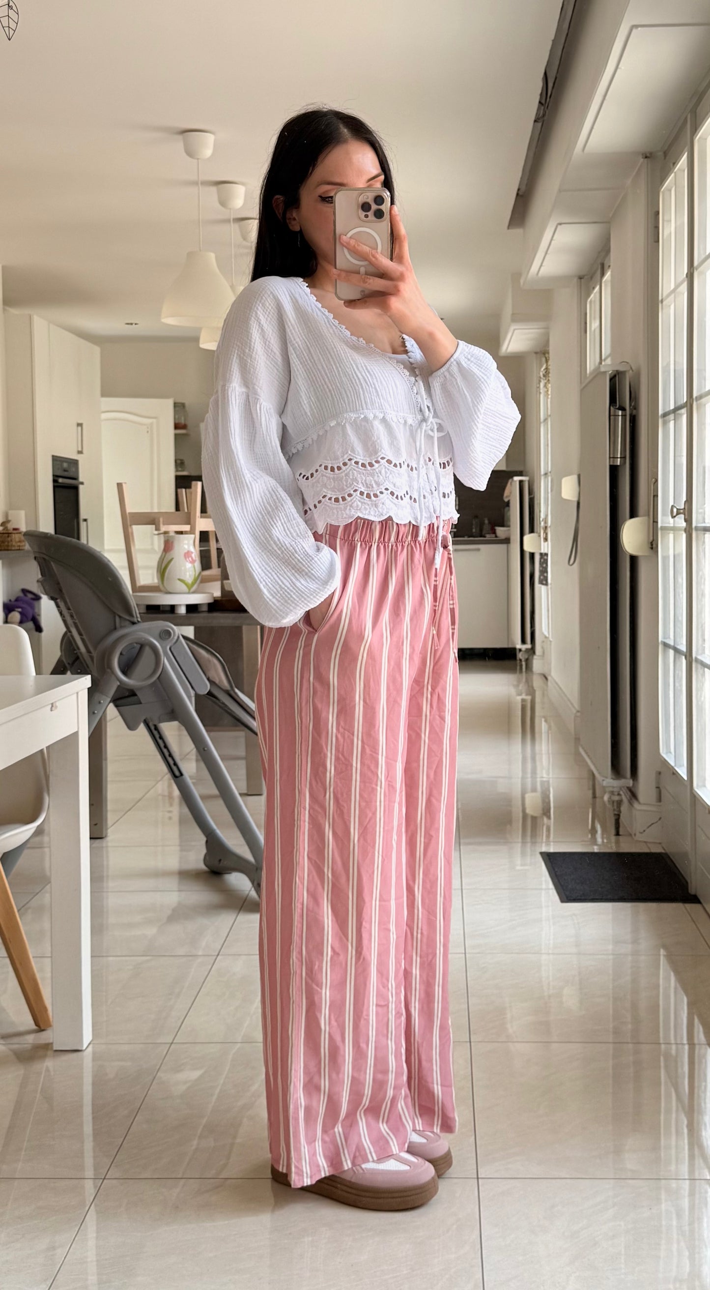 Pantalon en lin mélangé