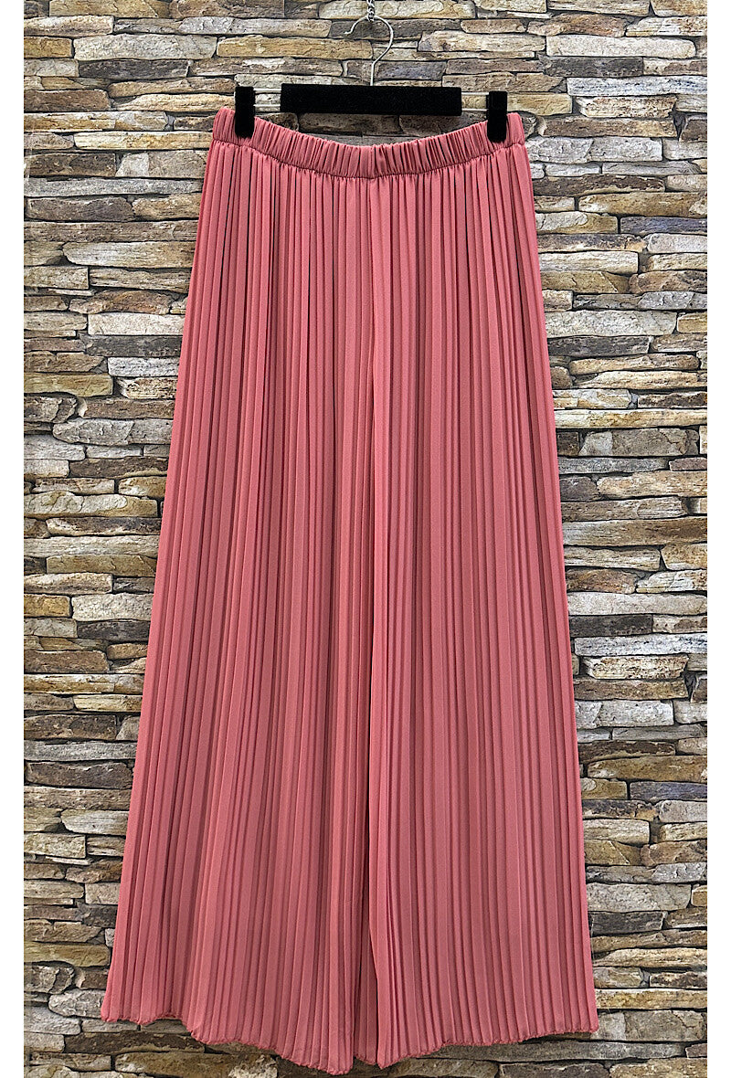 Pantalon plissé (plusieurs coloris)