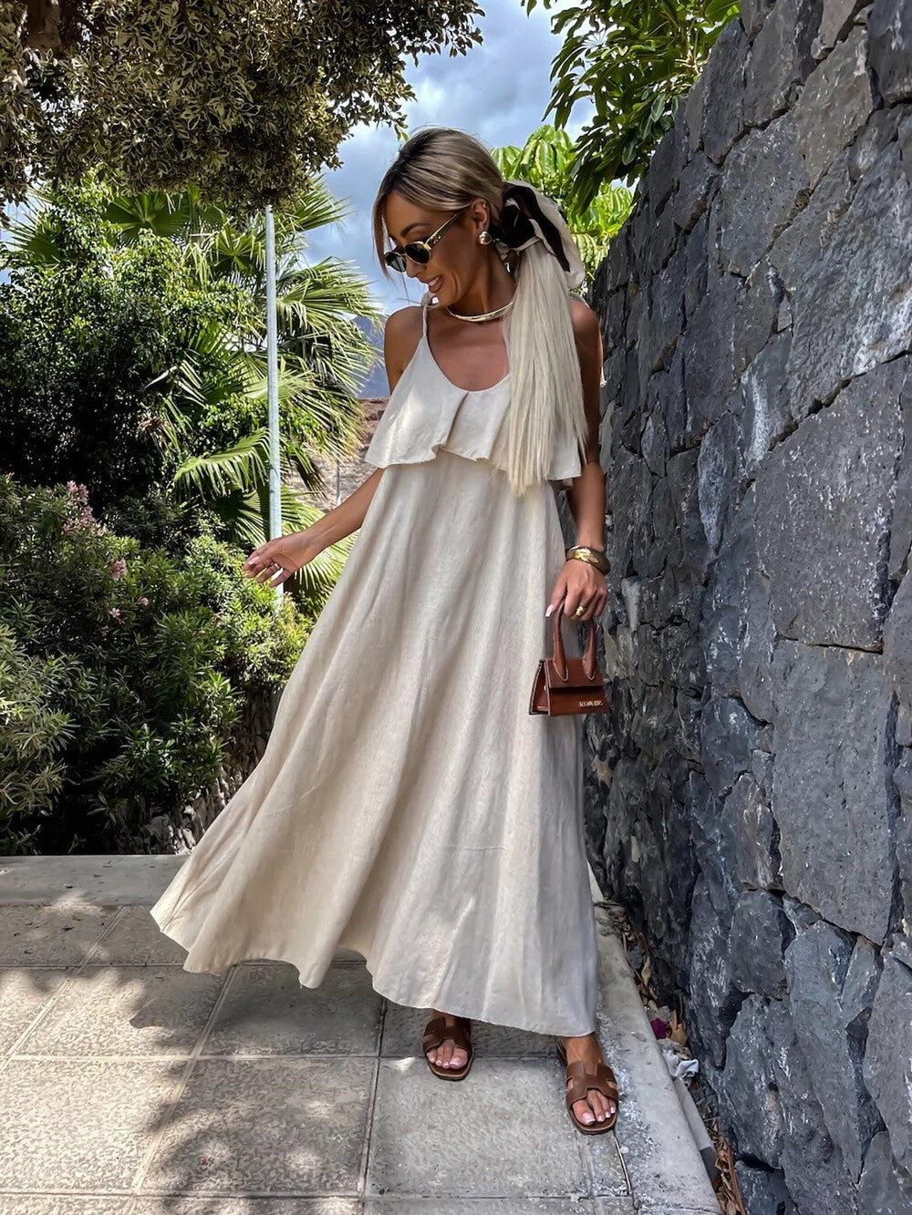 Robe longue à poches