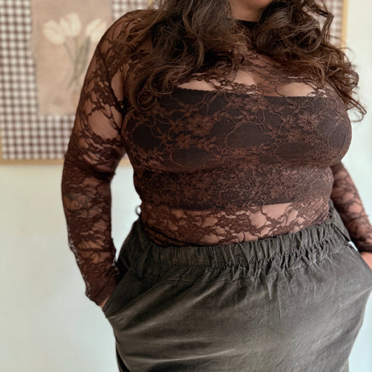 Top dentelle grande taille
