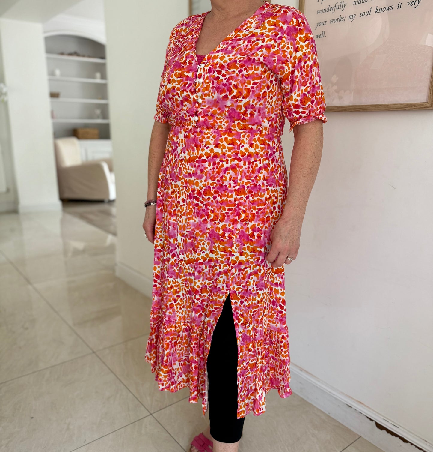 Robe midi fendue
