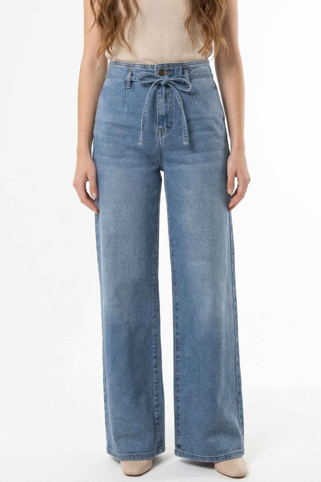Jean wide leg avec ceinture