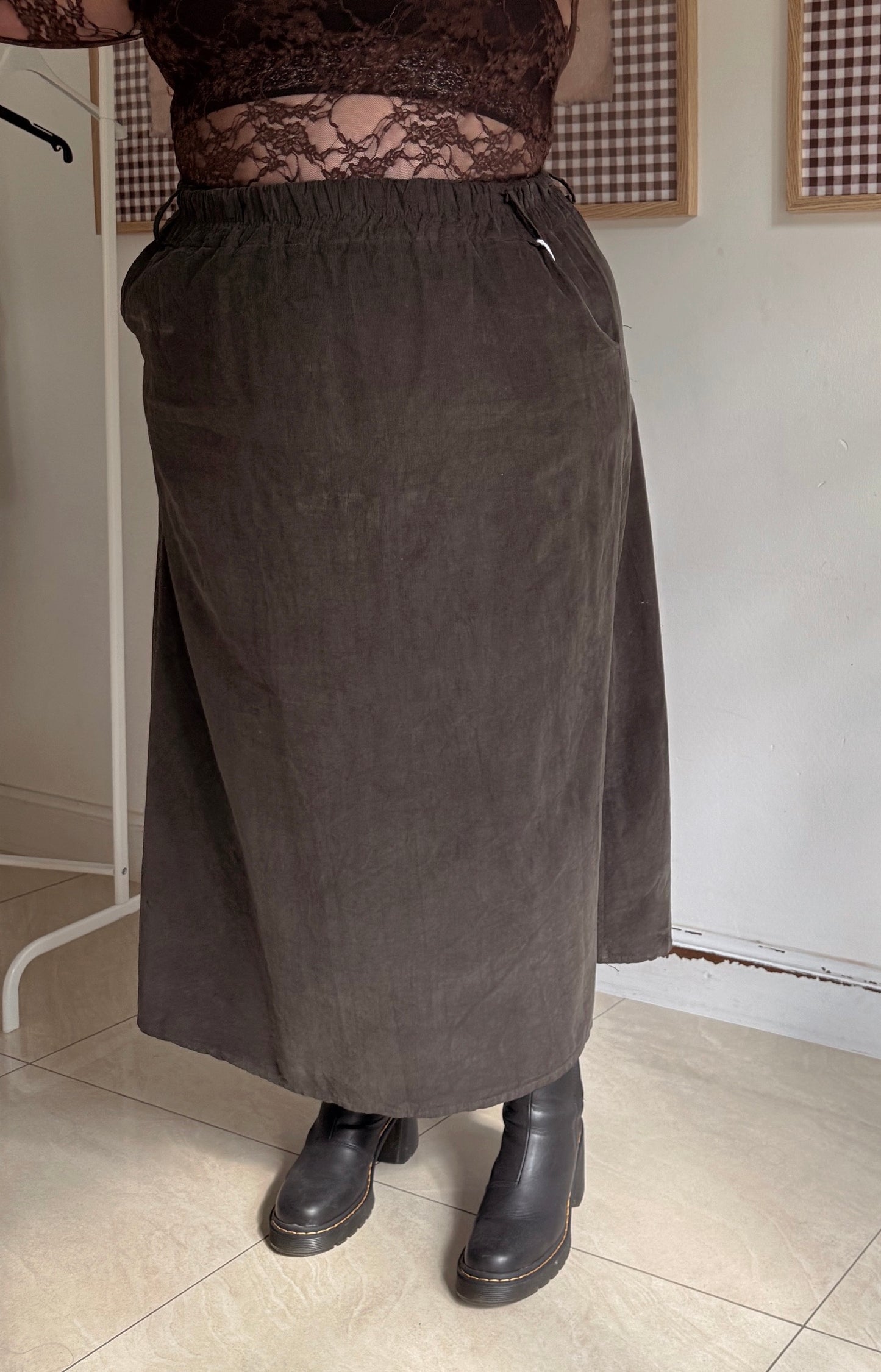 Jupe longue velours T38 à T50