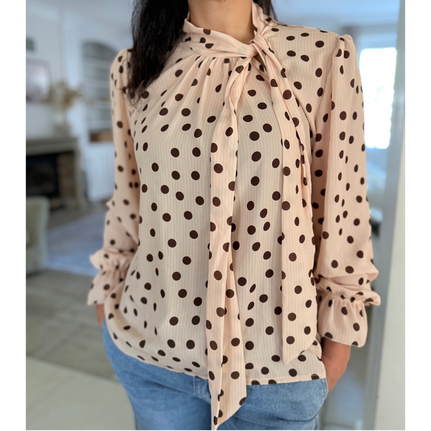Blouse pois (divers coloris)