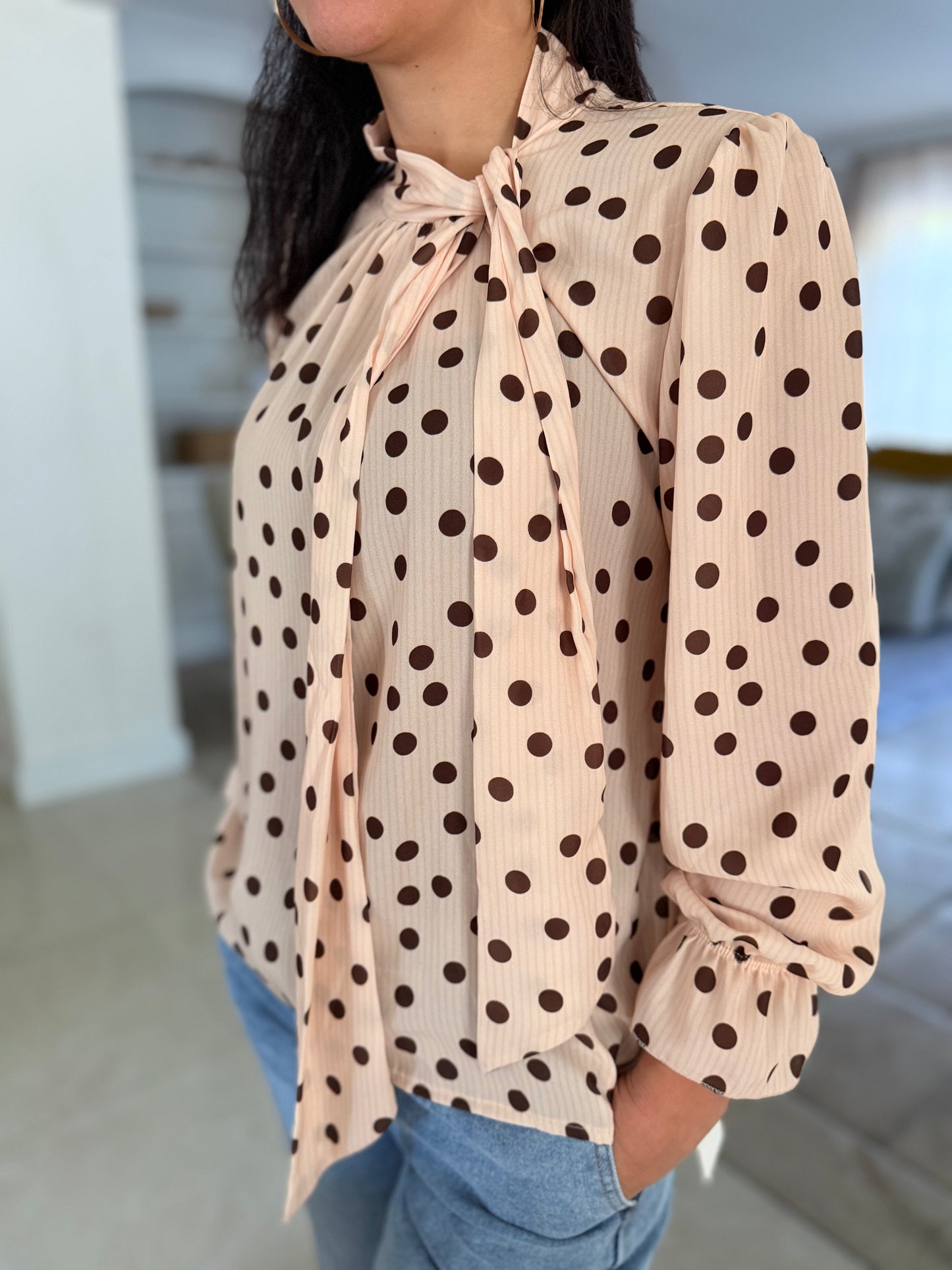 Blouse pois (divers coloris)