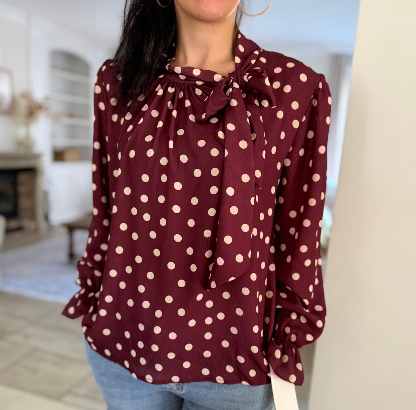 Blouse pois (divers coloris)