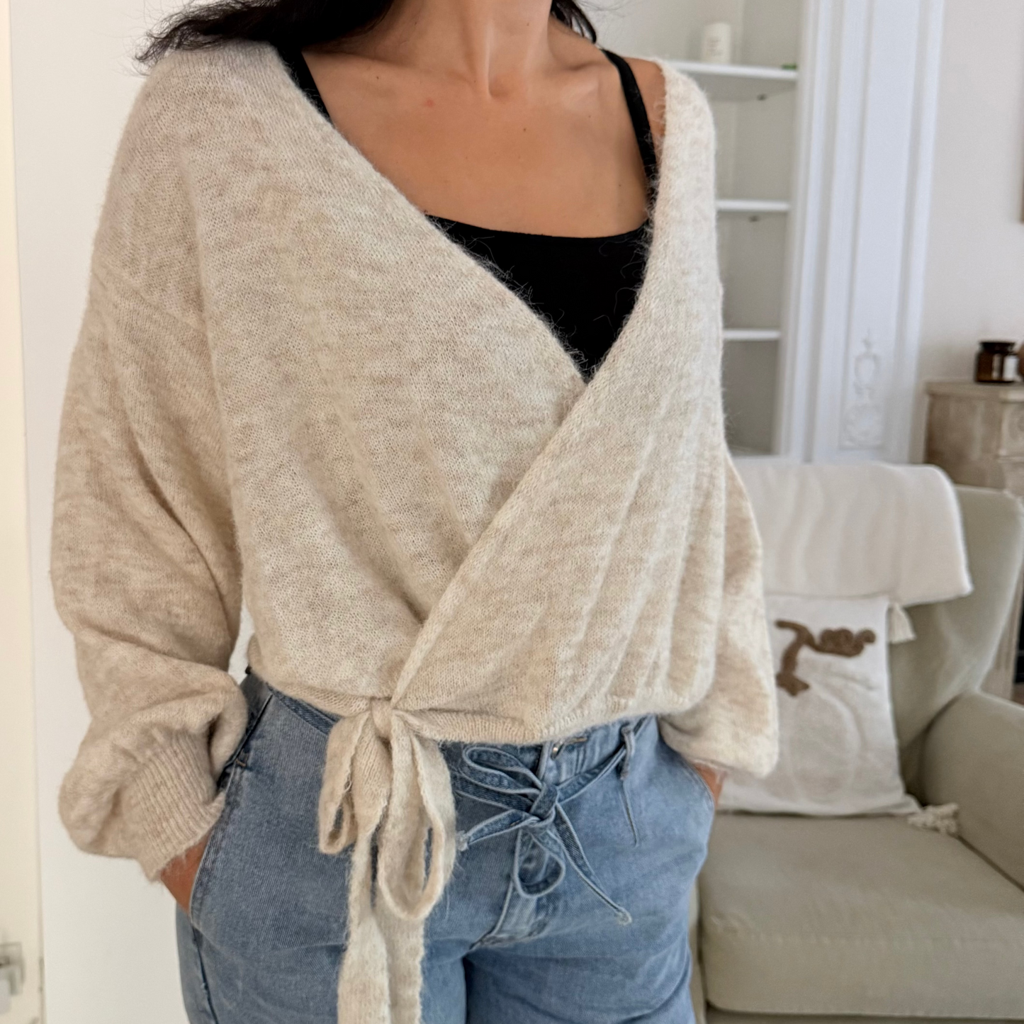 Gilet ample cache-coeur (divers coloris)