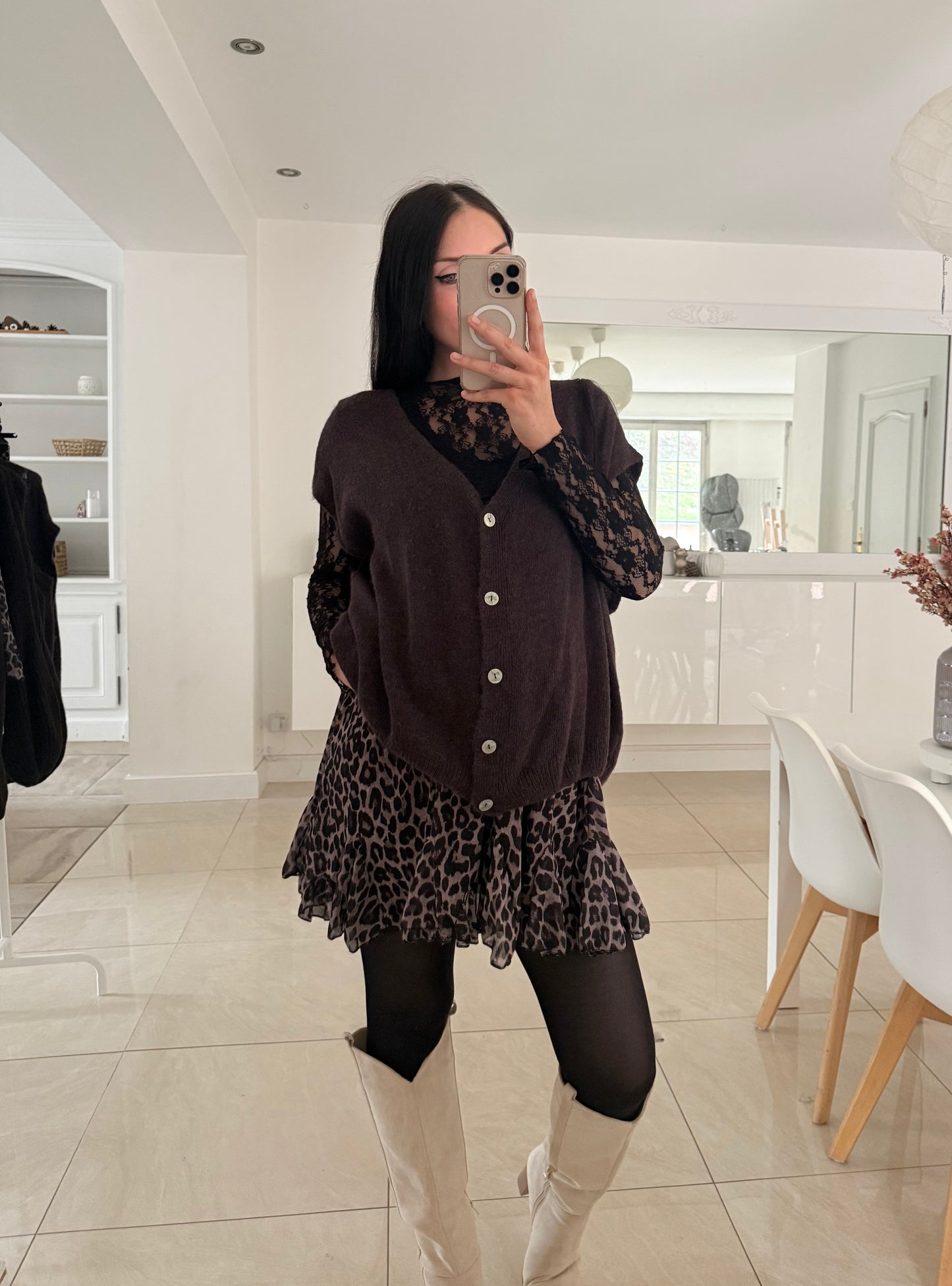 Gilet oversize en alpaga