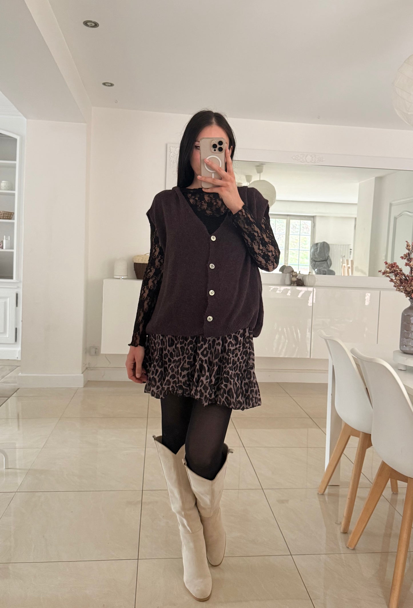 Gilet oversize en alpaga