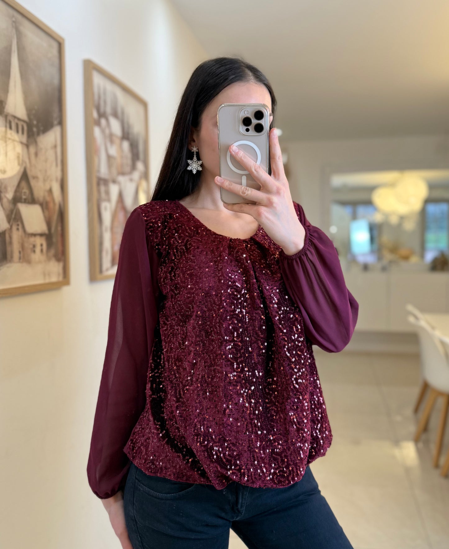 Blouse à sequins