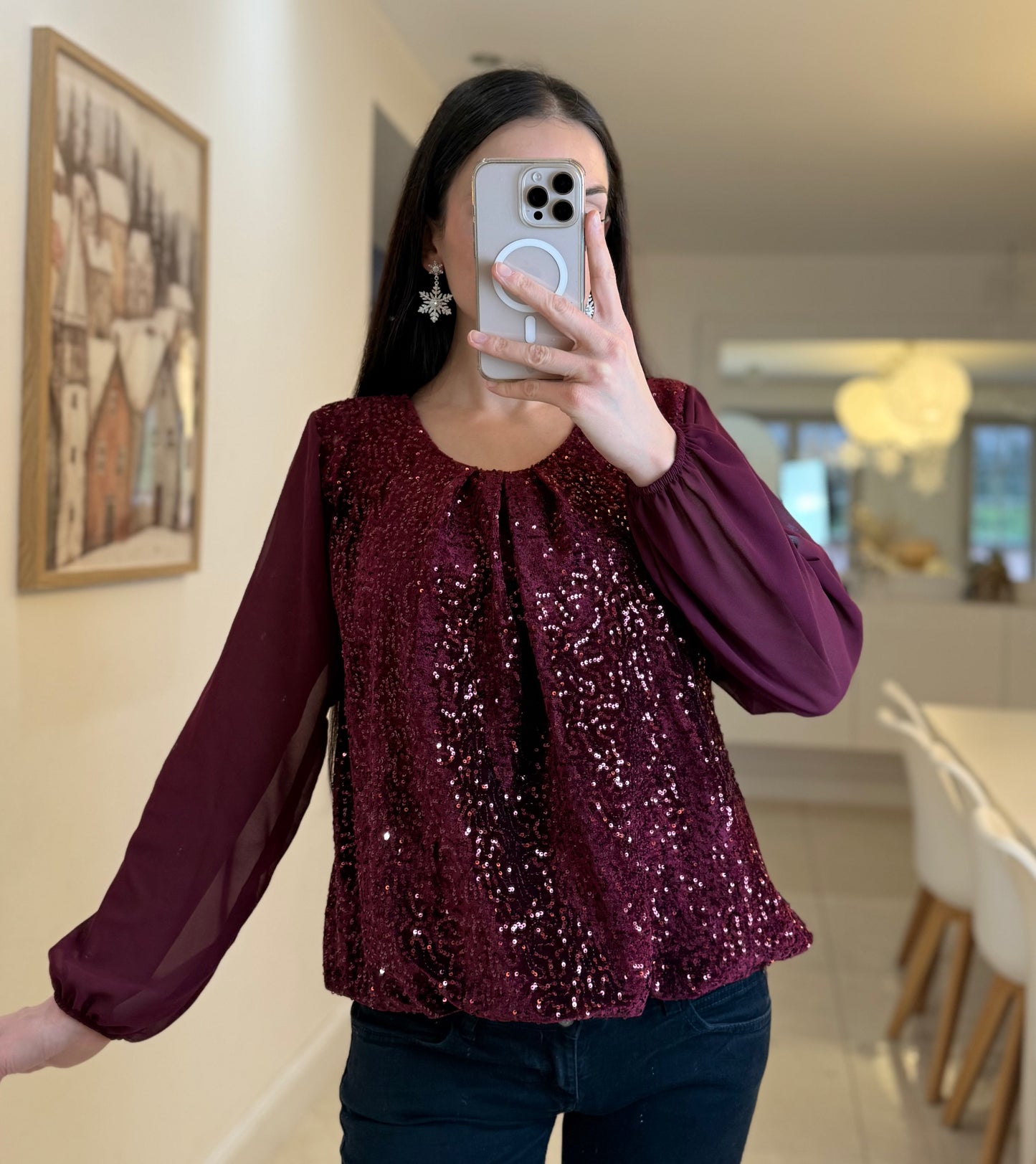 Blouse à sequins