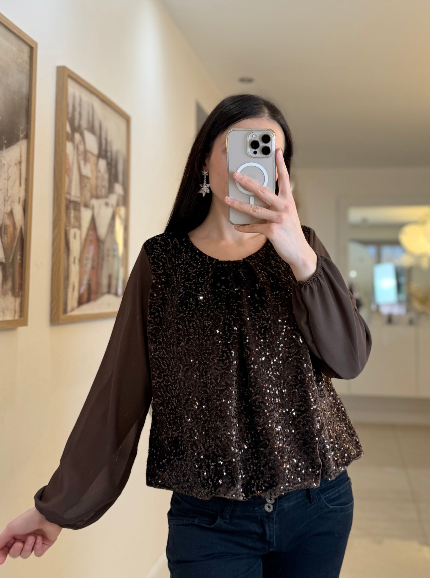 Blouse à sequins