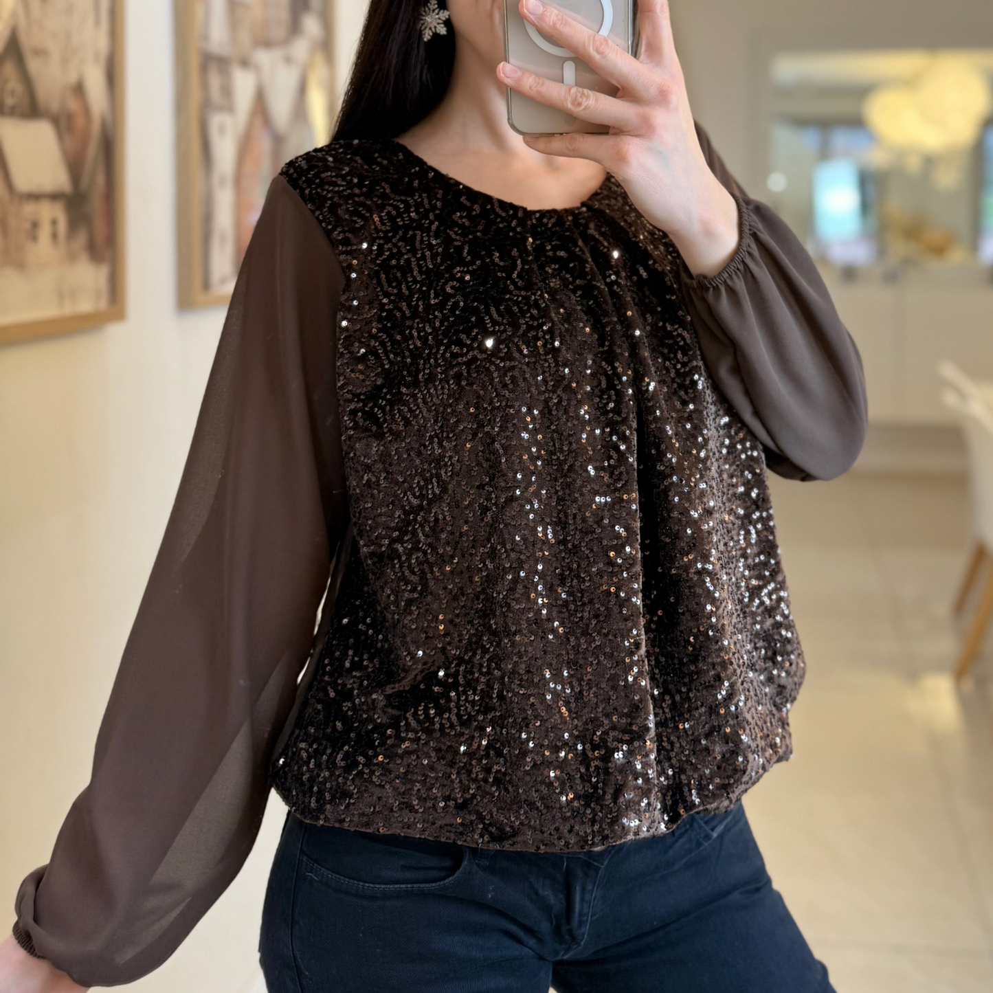 Blouse à sequins