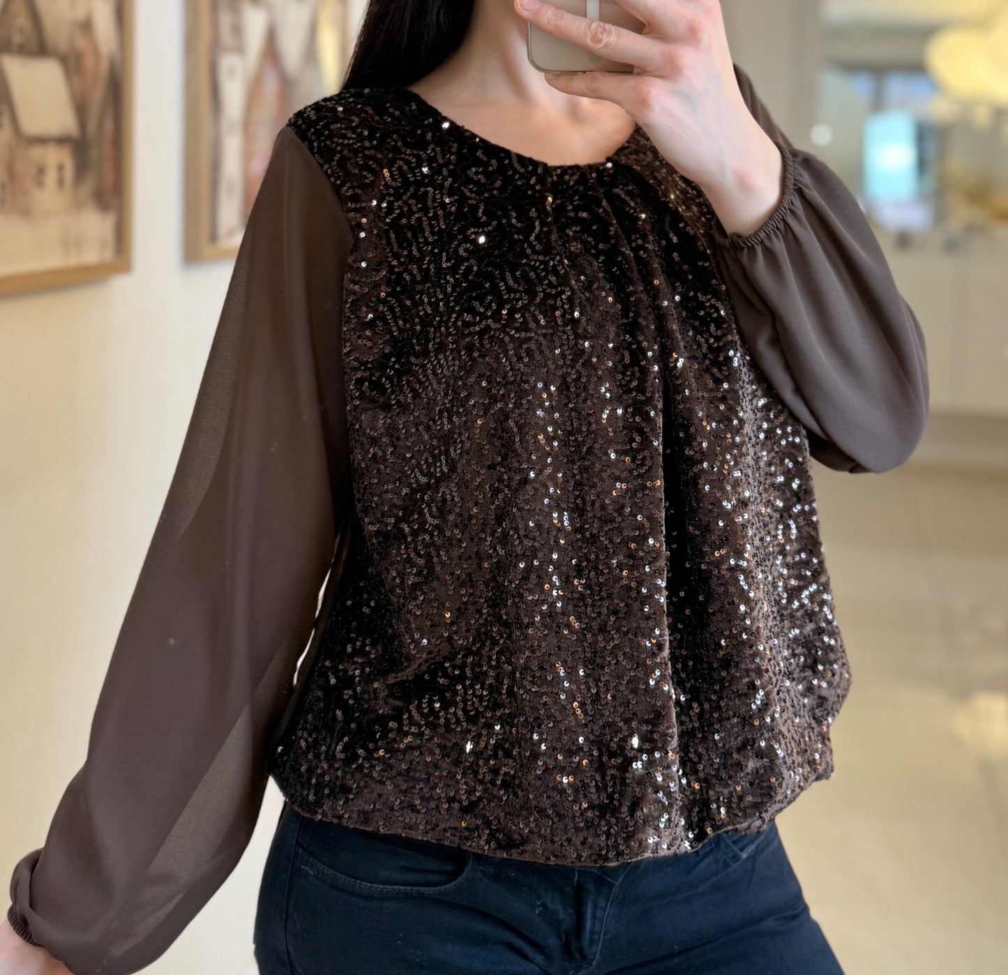 Blouse à sequins