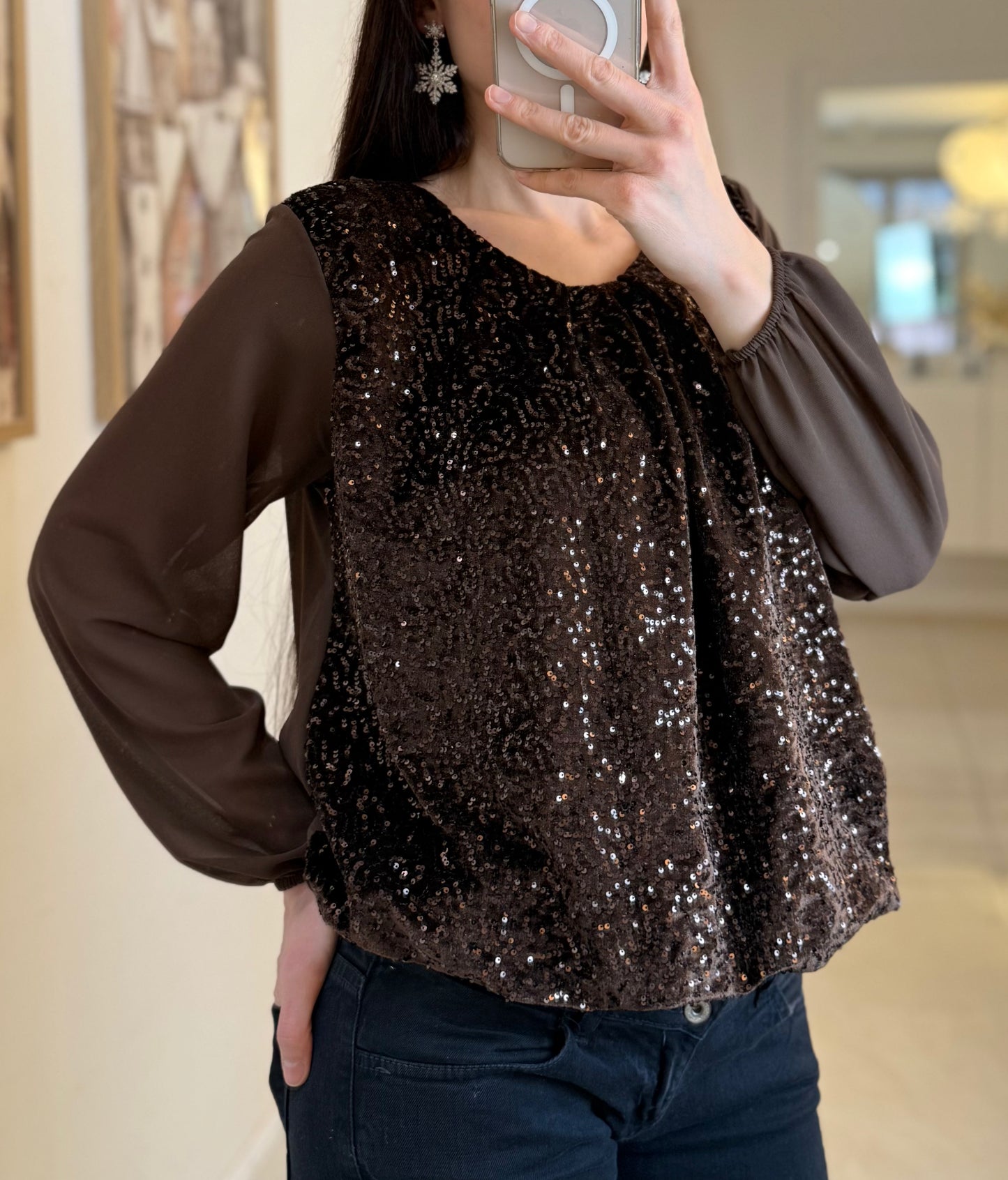 Blouse à sequins