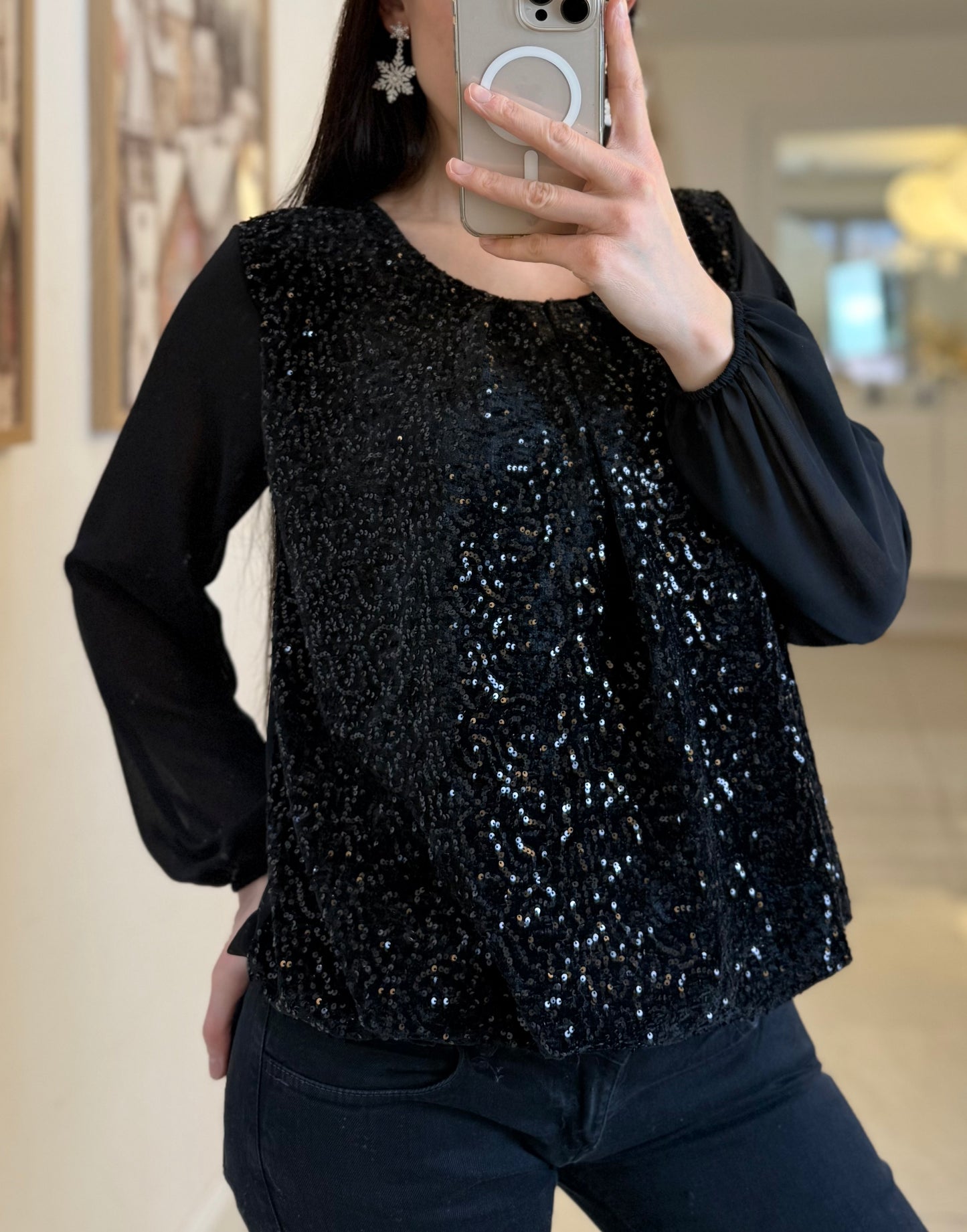 Blouse à sequins