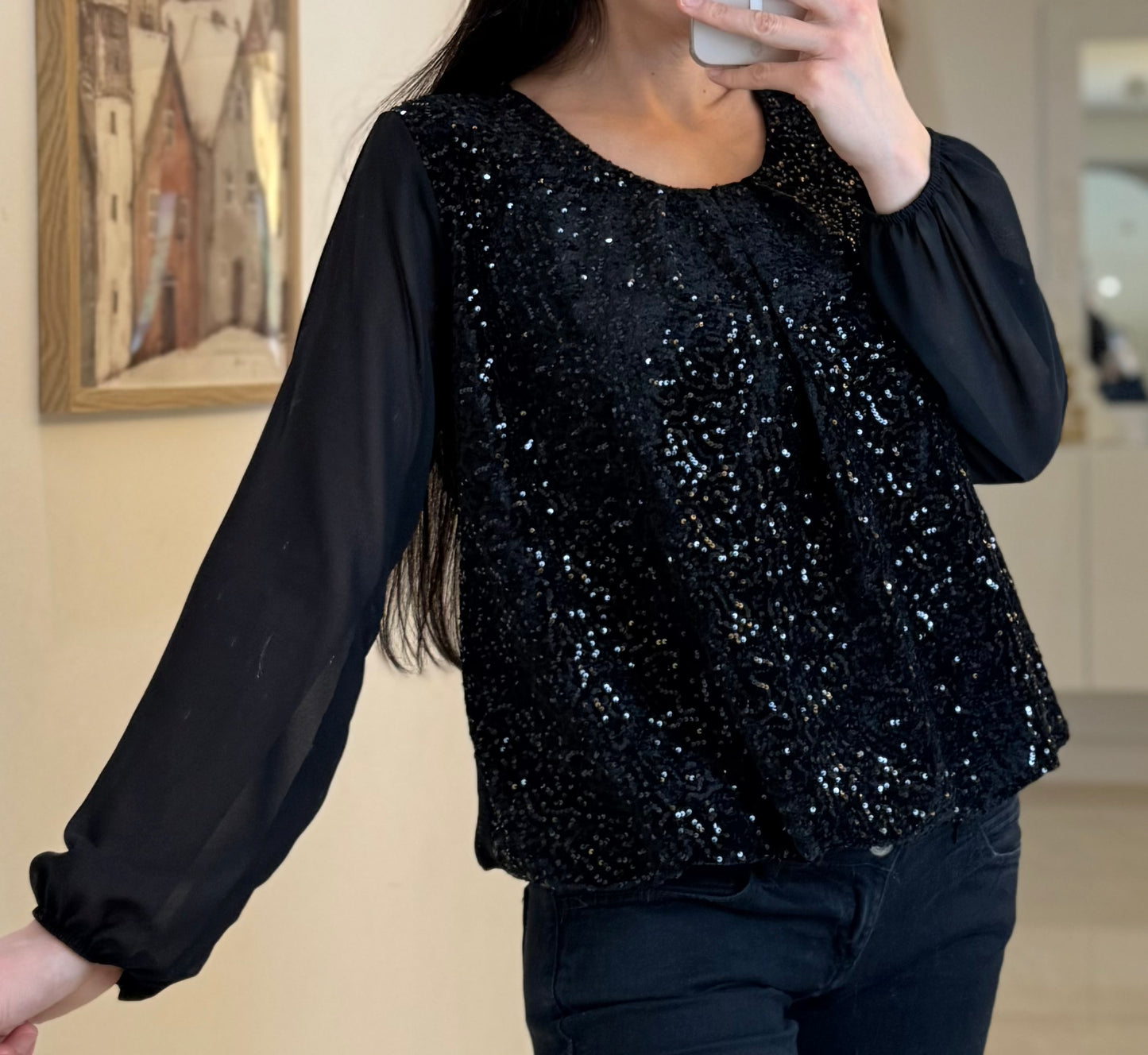 Blouse à sequins