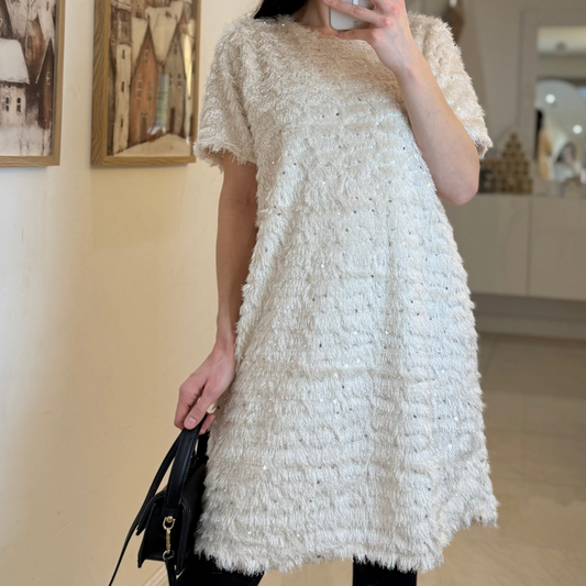 Robe fluffy pailletée
