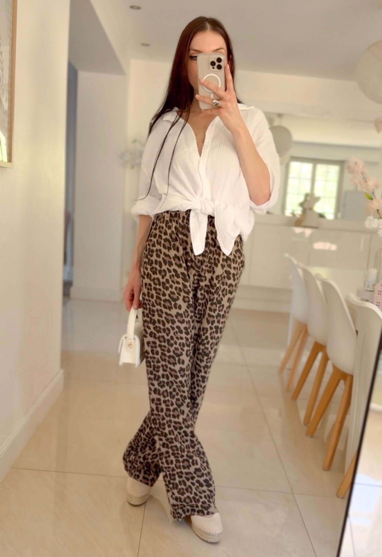 Pantalon Léopard en Coton Gaze