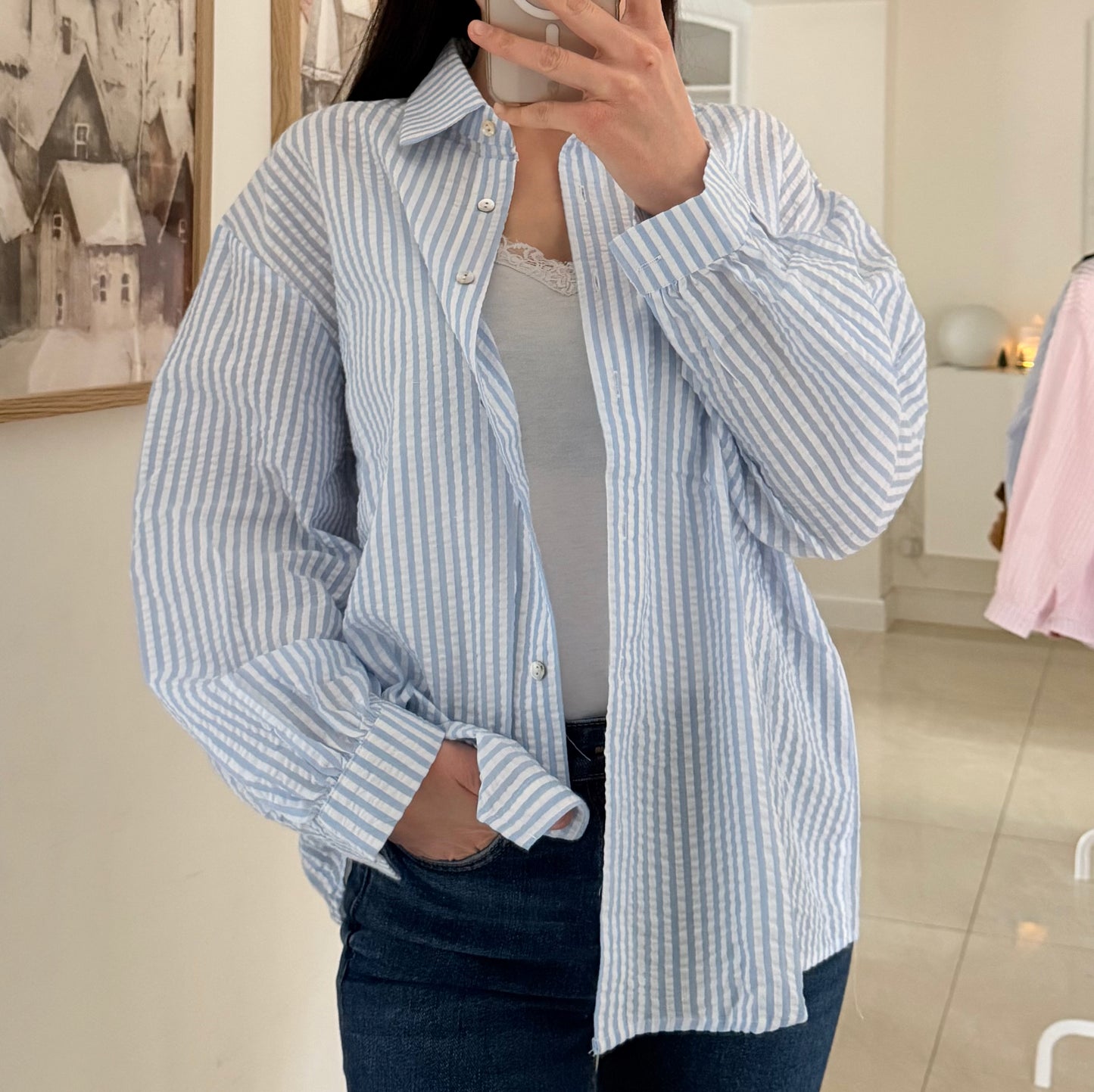 Chemise à rayures (plusieurs coloris)