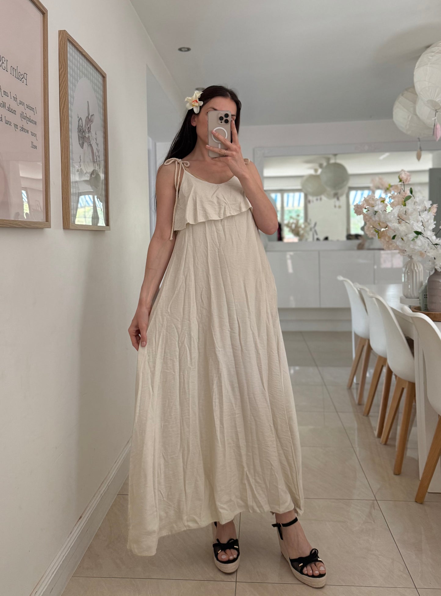 Robe longue à poches