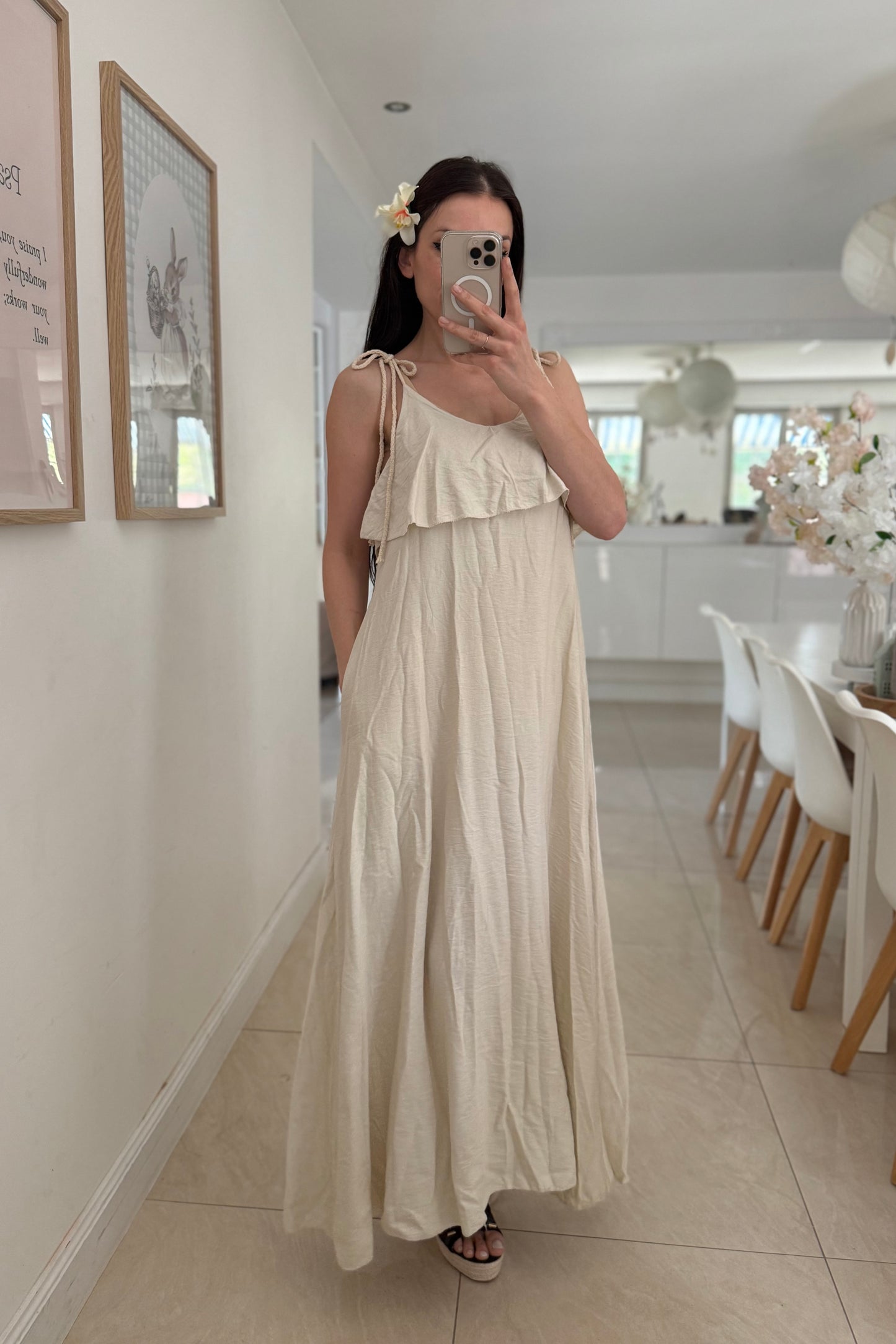 Robe longue à poches