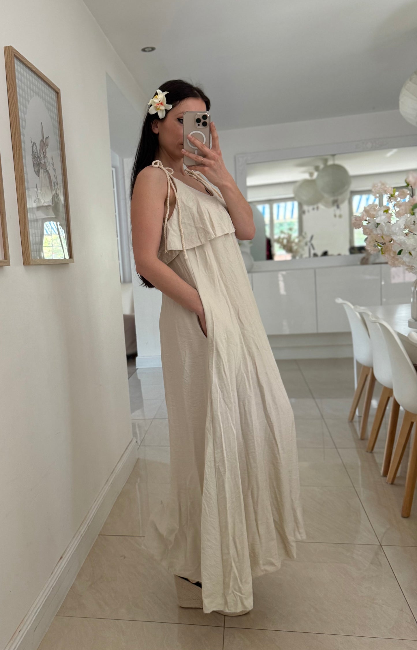 Robe longue à poches