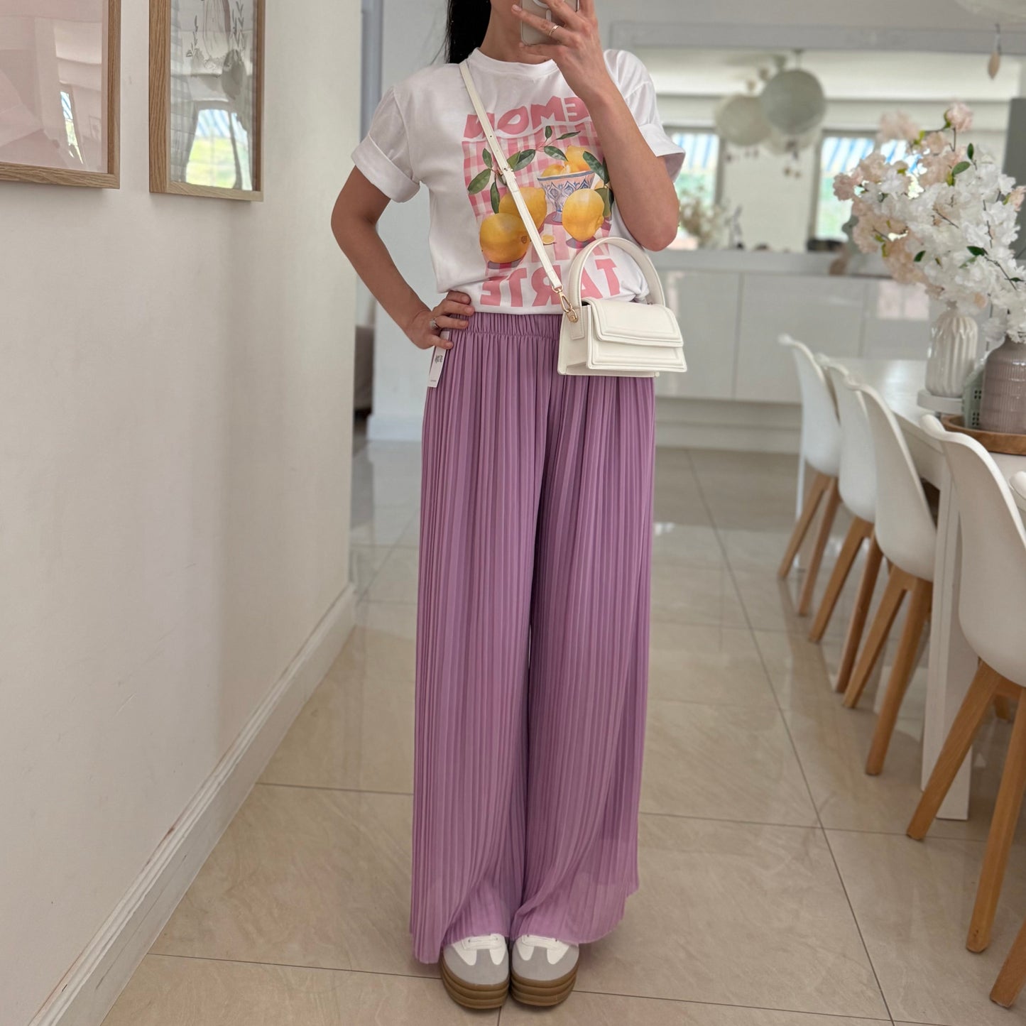Pantalon plissé (plusieurs coloris)