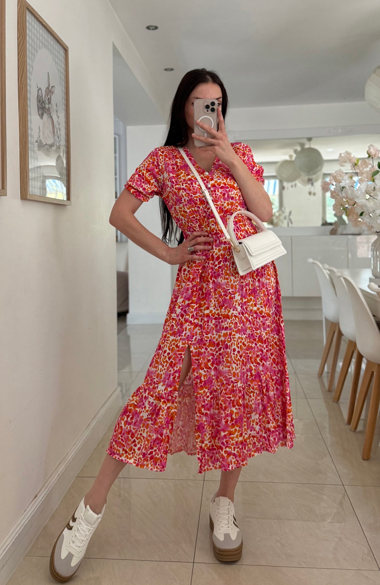 Robe midi fendue
