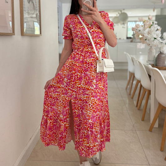 Robe midi fendue
