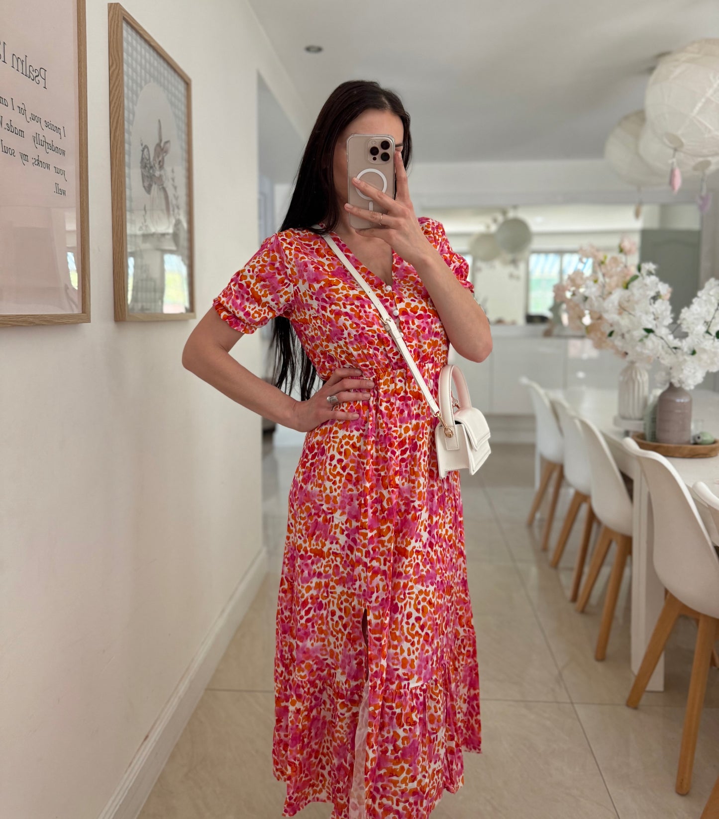 Robe midi fendue