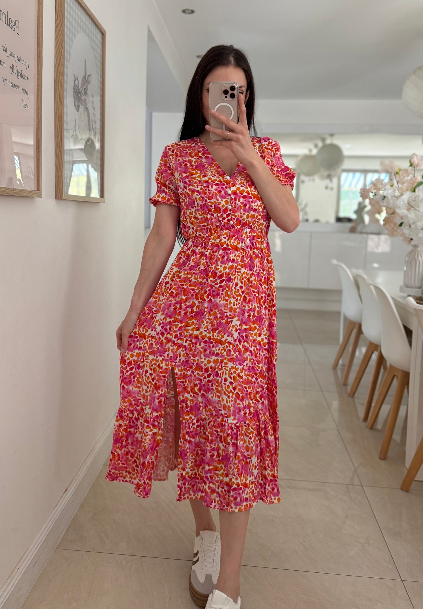 Robe midi fendue