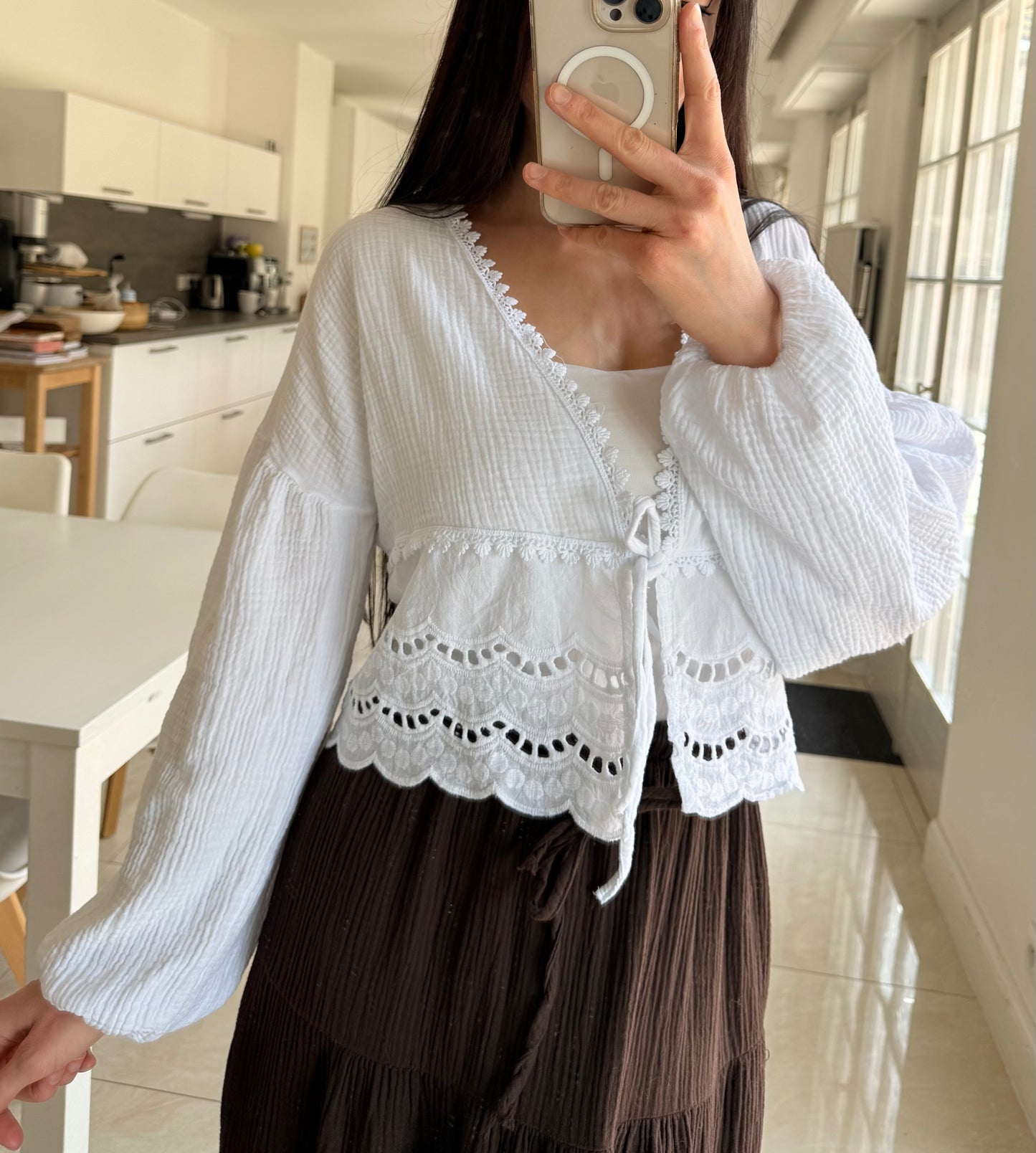Blouse en gaze de coton