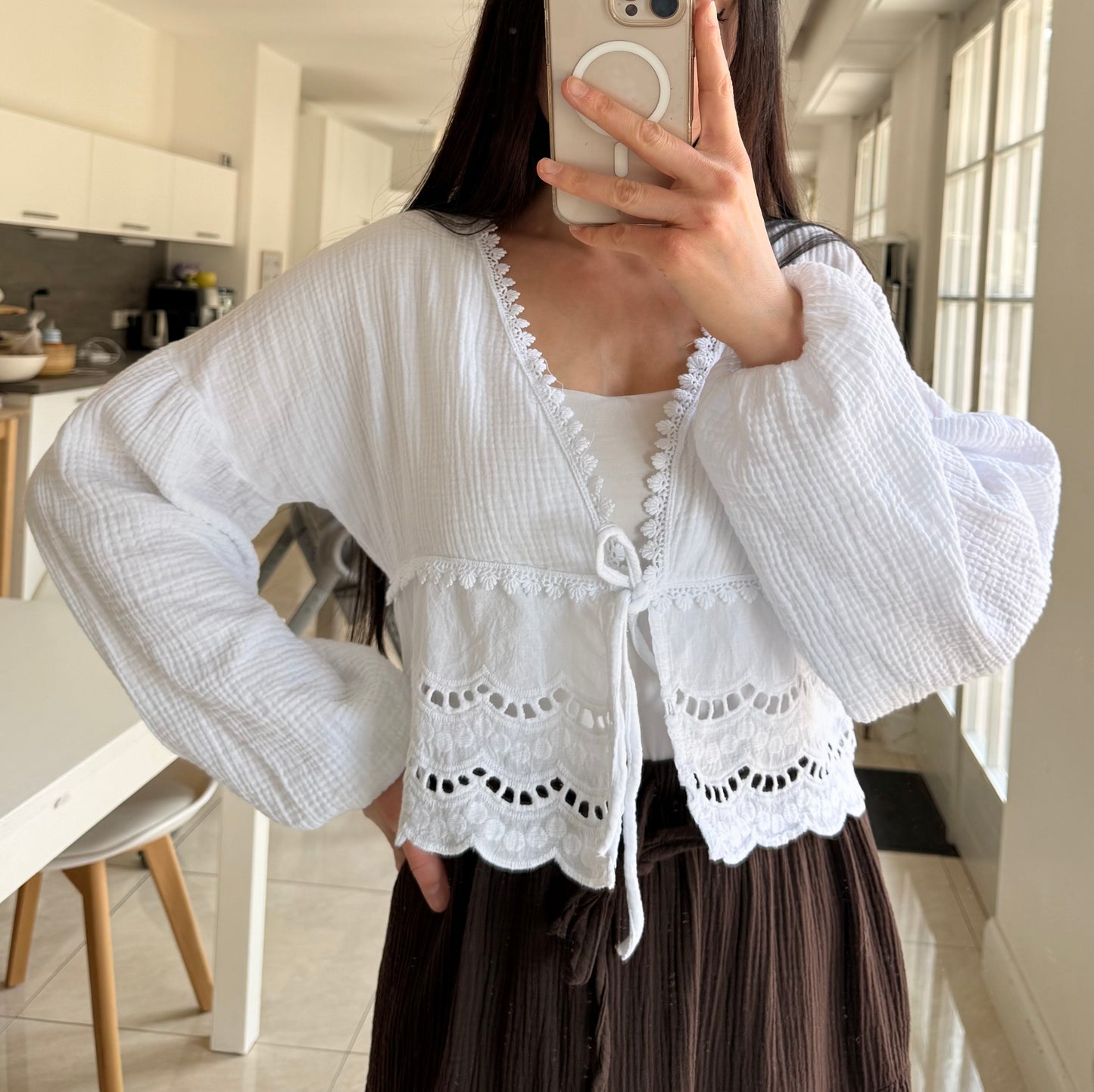 Blouse en gaze de coton