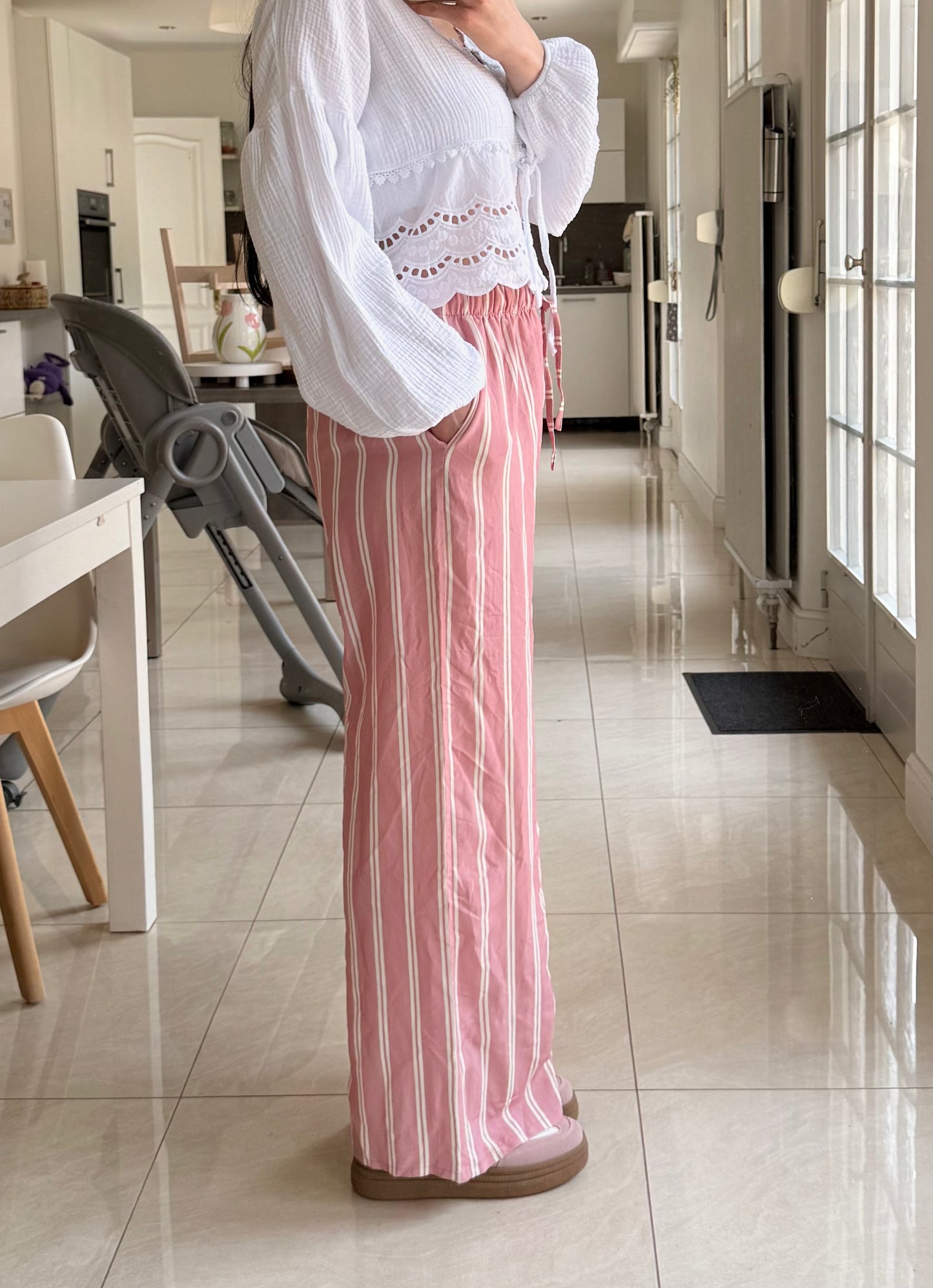 Pantalon en lin mélangé