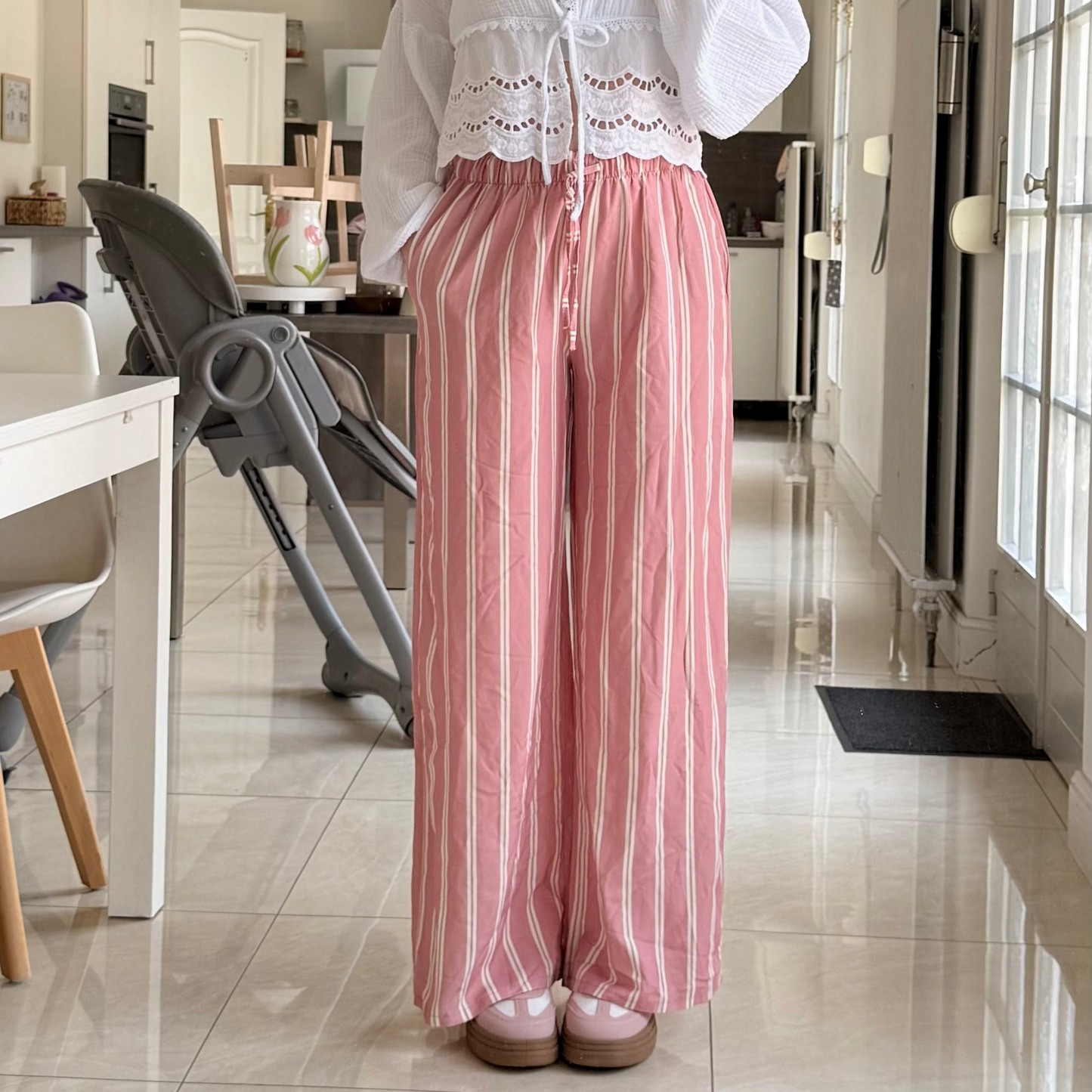 Pantalon en lin mélangé