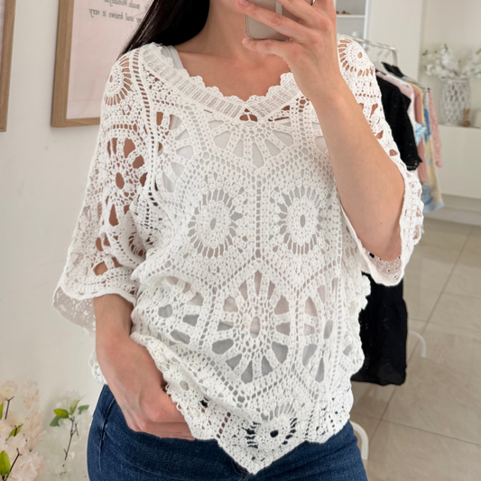 Top 2 pièces en crochet (plusieurs coloris)