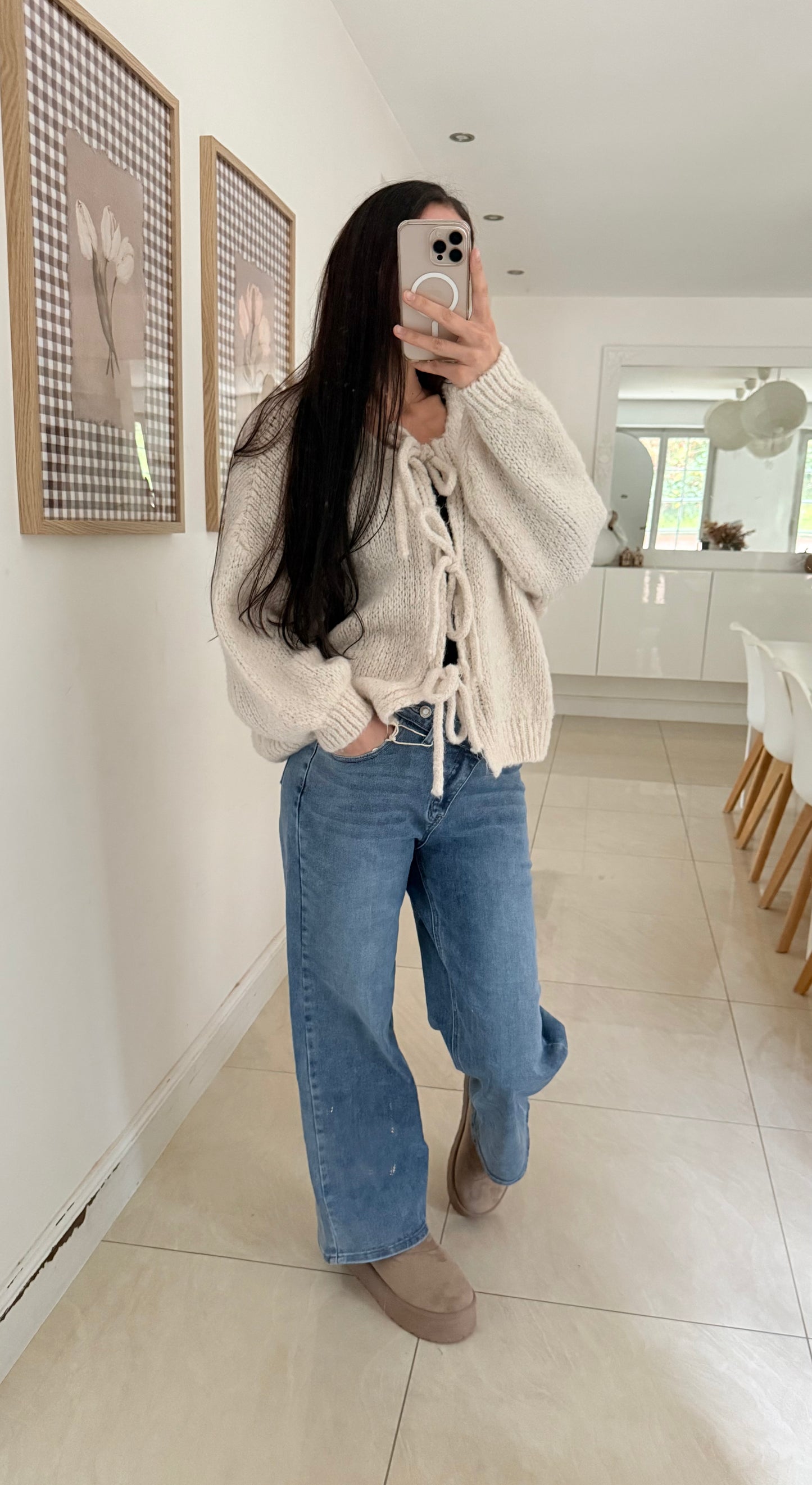 Jean wide leg asymétrique