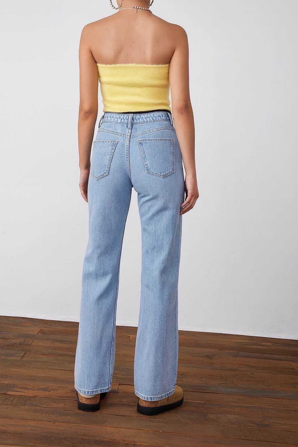 Jean wide leg asymétrique