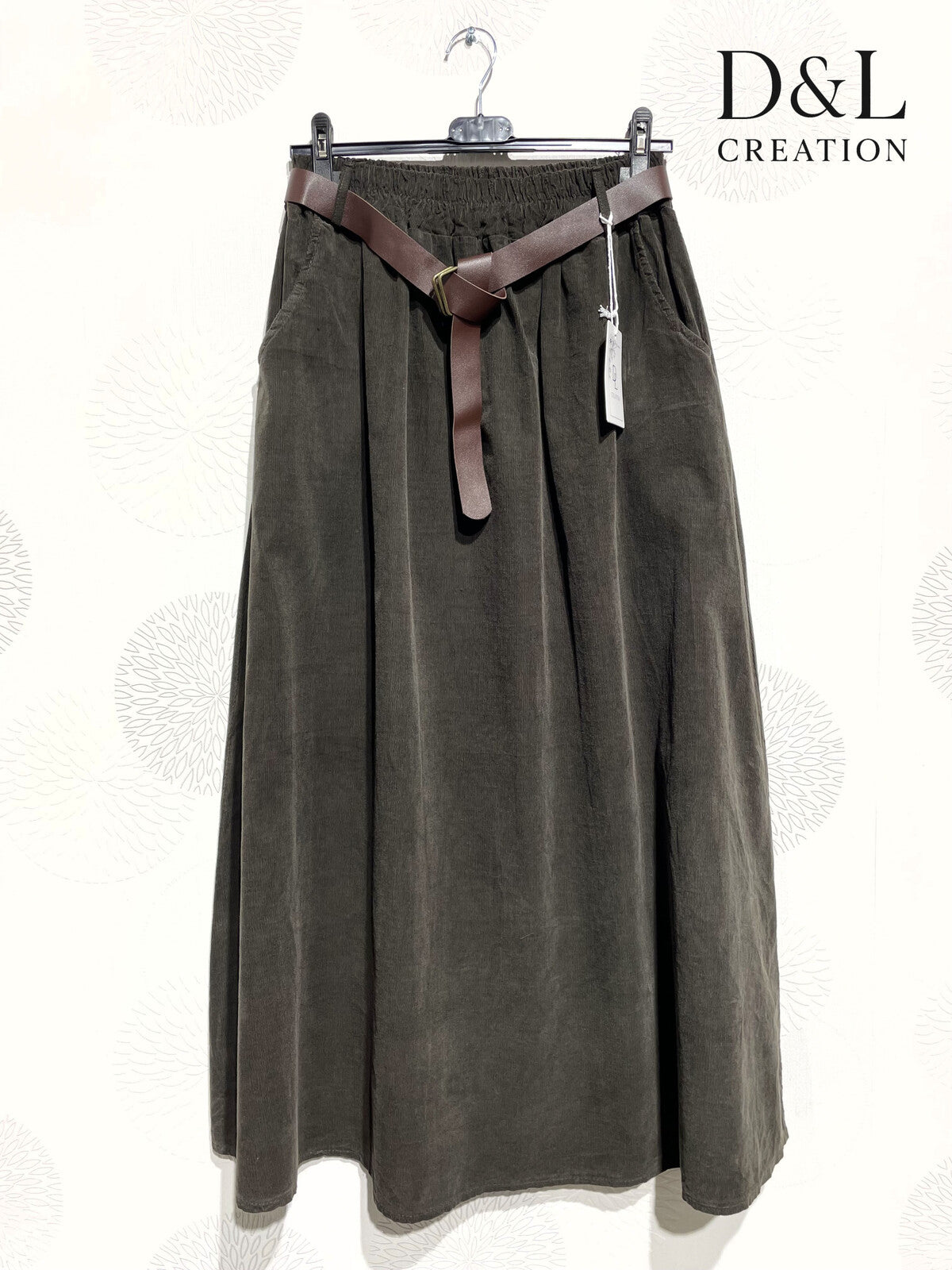 Jupe longue velours T38 à T50
